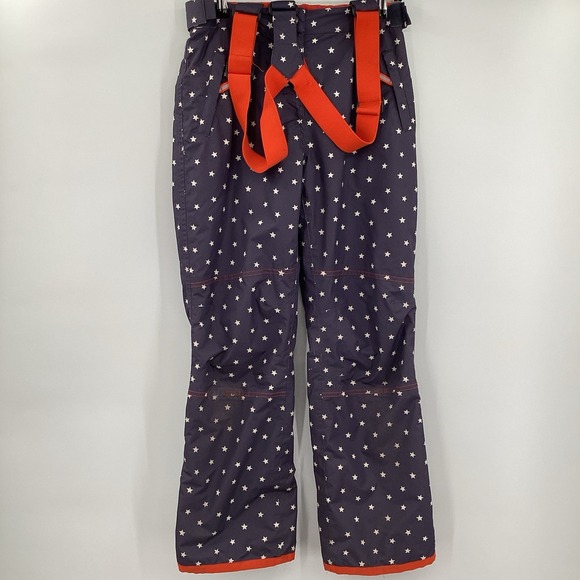 Girls Boden Stars Ski Snowboarding Snow Ski Pants /Bib Overalls - Size 11/12 - Picture 1 of 7